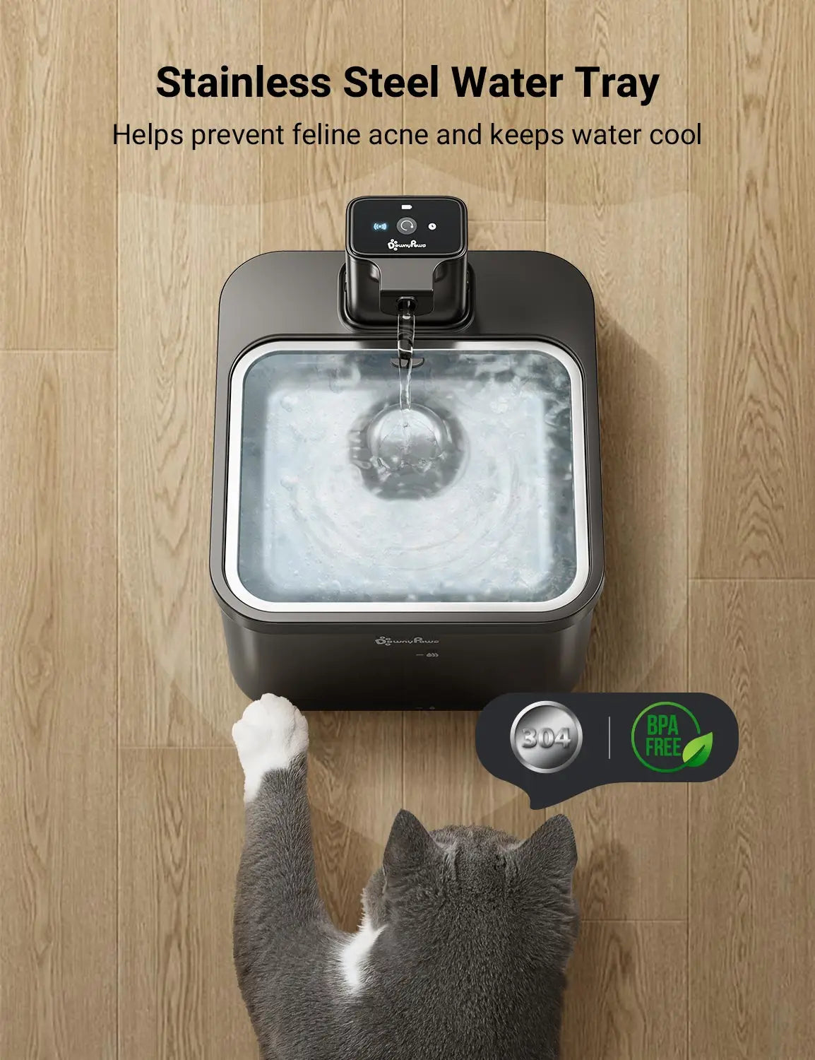 🐾 Fontaine à Eau Automatique en Acier Inoxydable 2.5L – Hydratation Saine & Sans Fils ! 🐱💦