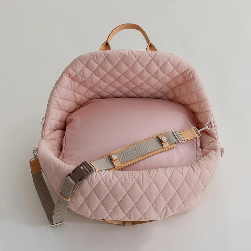 👜 Sac de Transport Luxe 2-en-1 pour Animaux – Siège Auto & Lit de Voyage 🐶🐱