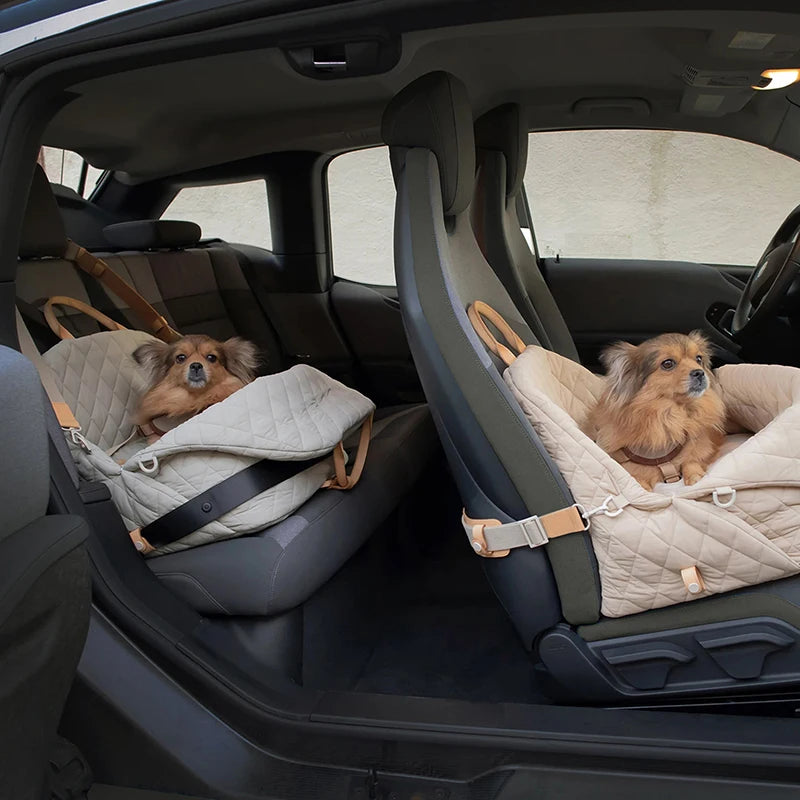 👜 Sac de Transport Luxe 2-en-1 pour Animaux – Siège Auto & Lit de Voyage 🐶🐱