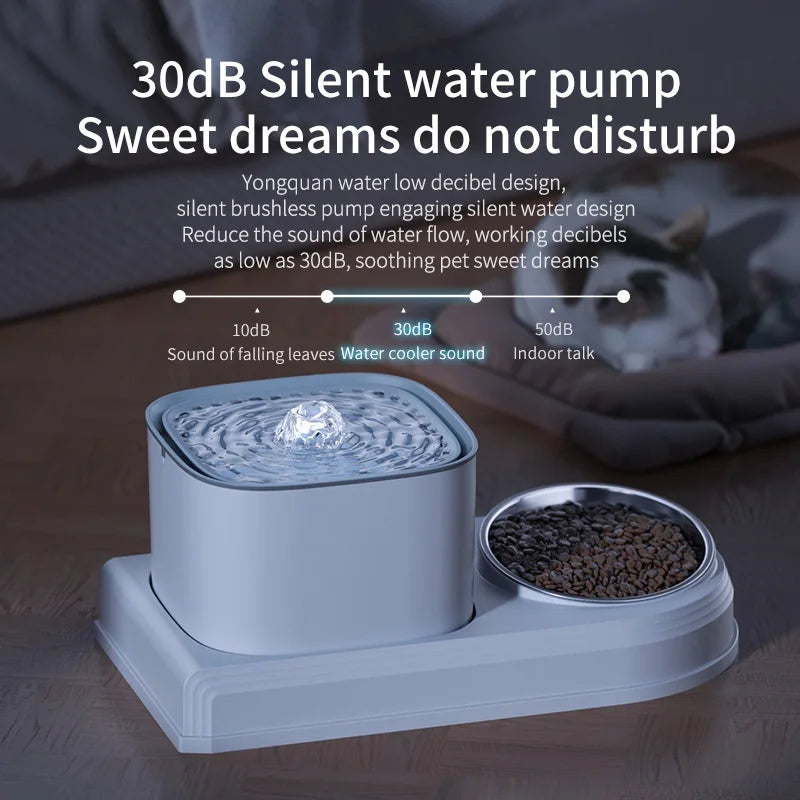 🐾 Fontaine à Eau & Gamelle 2-en-1 pour Chats – Hydratation & Repas en Toute Simplicité ! 🐱💦