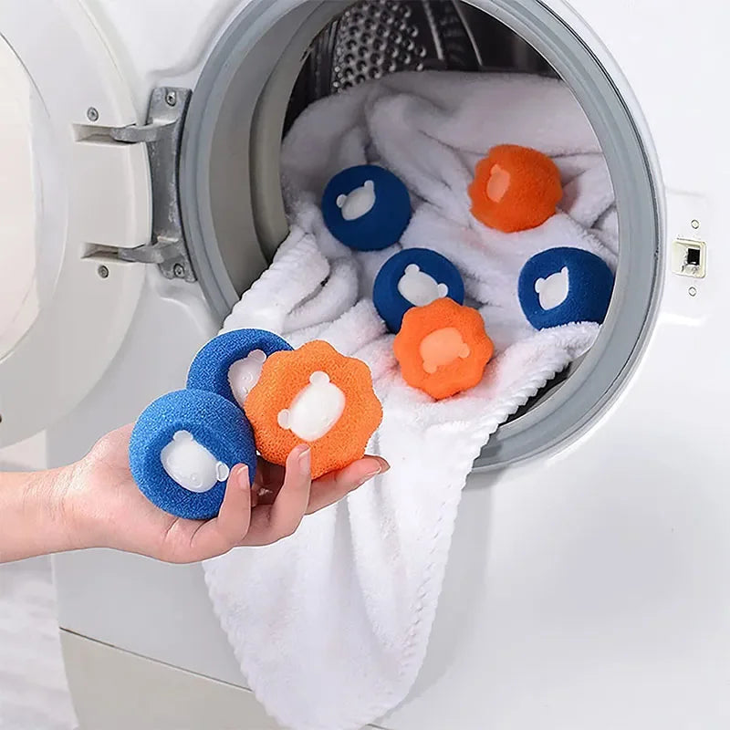 🐾 Boule Épilatrice Réutilisable pour Machine à Laver – Élimine les Poils d’Animaux & Peluches en Un Geste ! 🐶🐱🧺